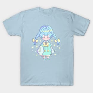 Blue And Yellow Chibi Girl T-Shirt